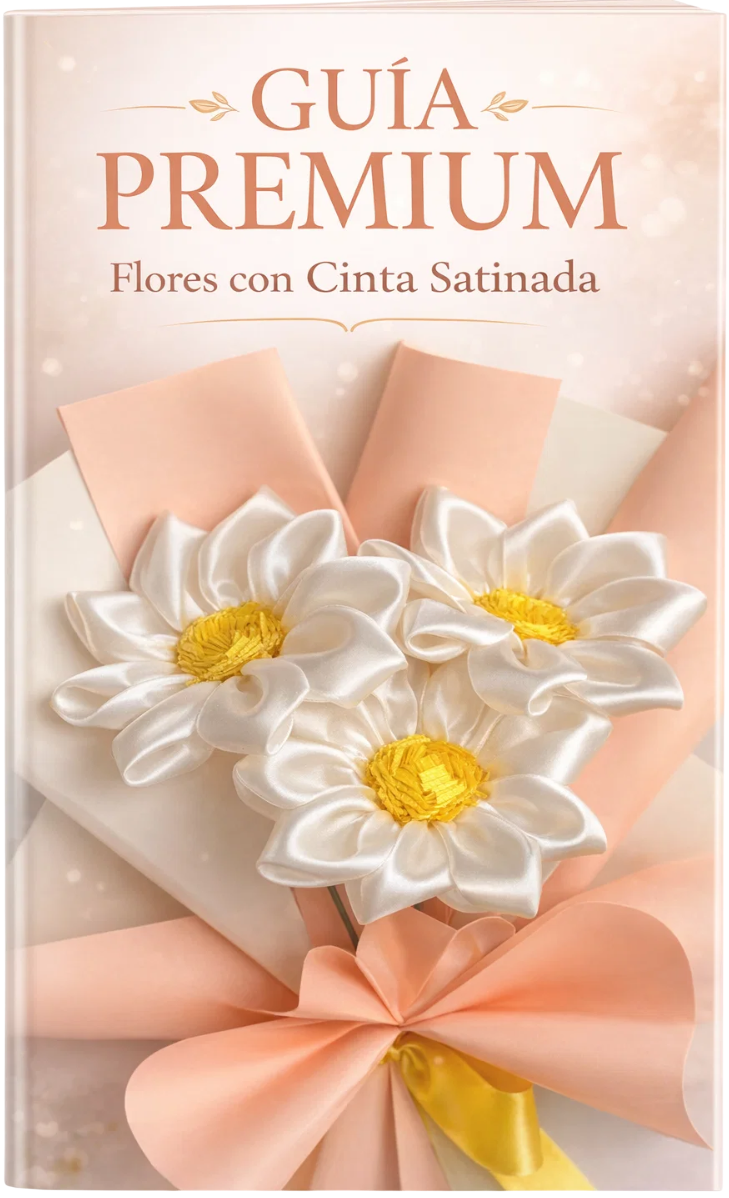 Guía premium - Flores con Cinta Satinada